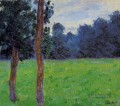 zwei Bäume auf einer Wiese Claude Monet